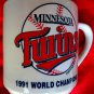 Vintage 1991 Minnesota MN Twins Mug World Champions Team Roster