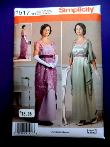 Simplicity Pattern # 1517 UNCUT Misses Costume Edwardian Dress Size 6 8 10 12