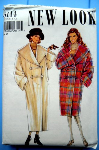 New Look Pattern # 6114 UNCUT Long Winter Toggle Coat Size Small Medium Large XL