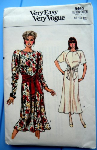 Vogue Pattern # 9460 UNCUT Misses Dress Size 8 10 12