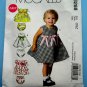 McCalls Pattern # 6268 UNCUT Girls Dress Variations Toddler Size Small Medium Large