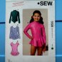 Kwik Sew Pattern # 3508 UNCUT Girls Girls Leotard Skirt Option STRETCH KNITS ONLY Size 8 10 12 14