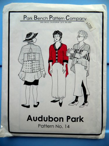 Park Bench Pattern # 14 Audubon Park UNCUT Misses Swing Coat