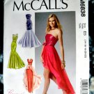 McCalls Pattern # 6838 UNCUT Misses Special Occasion Gown Dress Size 14 16 18 20 22