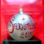 Marshall Field's 2005 Christmas Tree Ornament Glass Hand Painted Santa Bears