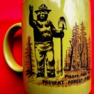 Smokey the Bear VINTAGE Coffee Mug Cup Firefighter Fire Prevention