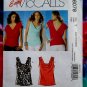 McCalls Pattern # 6078 UNCUT Misses Sleeveless Top Neckline STRETCH KNITS Size XS Small Medium