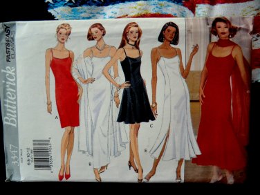 Butterick Pattern # 3347 UNCUT Misses Special Occasion Dress Scarf Size 6 8 10 12