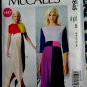 McCalls Pattern # 6645 UNCUT Misses Dress Shaped Hemline Size 6 8 10 12 14