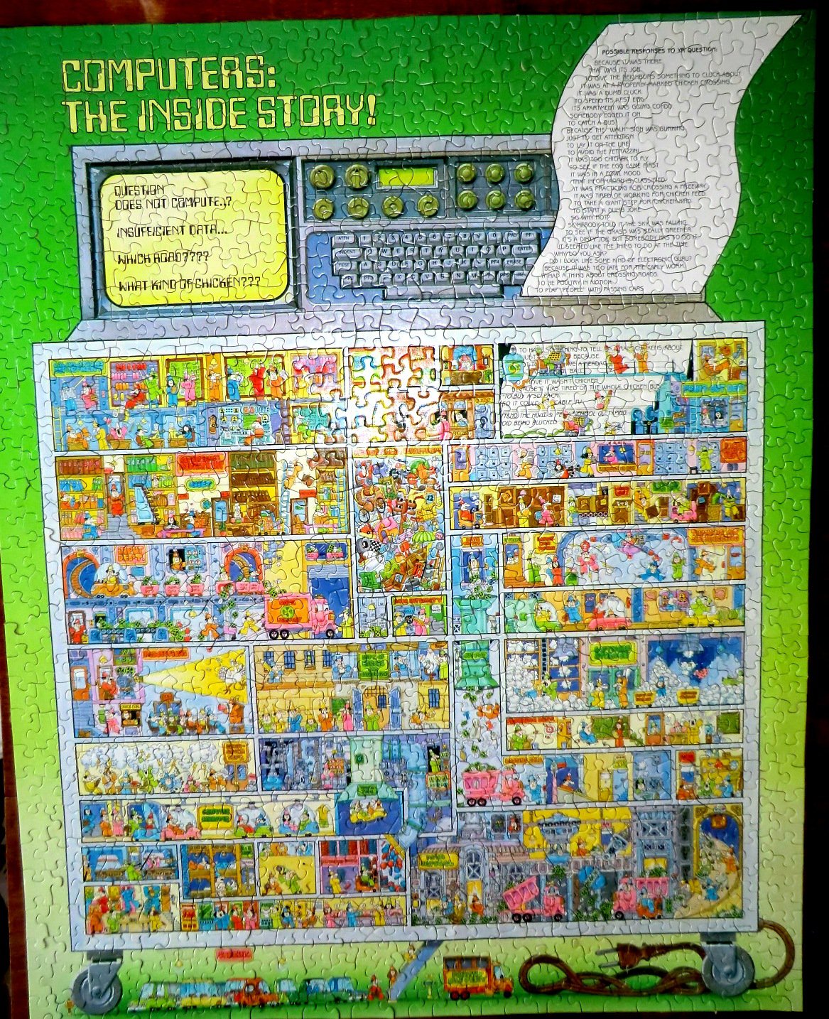 Vintage 1983 Springbok Puzzle COMPLETE Computers Inside Story PZL5936 ...