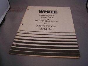 White Lawn Boss 20 Grass Pack Parts Catalog and Instruction Manual.