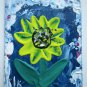 Original Painting Sunflower ACEO Art Card Floral Abstract Flower Acrylic