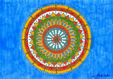 Zen Wall Art Marker Drawing Mandala Artwork Meditation Space Art Buddhist Art