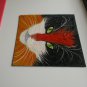 Original Painting Fluffy Calico Cat Art Impasto Pet Portrait Artwork