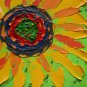 Original Sunflower Oil Painting  Abstract Floral Art Wildflower Impasto Artwork