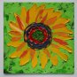 Original Sunflower Oil Painting  Abstract Floral Art Wildflower Impasto Artwork