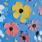 Original Oil Painting Abstract Flowers Art Palette Knife Artwork Wildflowers
