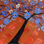 Original Hand Paint Gessoed Cardboard Oil Painting Tree of Life Home Decor.