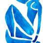 Original Painting Erotic Art Henri Matisse Miniature Blue Woman Artwork