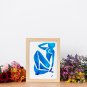 Original Painting Erotic Art Henri Matisse Miniature Blue Woman Artwork