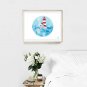 Lighthouse Painting Nautical Original Artwork Watercolor Small Painting Coastal