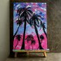 Palm Tree Painting Original Art  Hawaii  Impasto  Artwork  Tropical Landscape