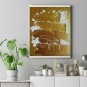 Impasto Painting Abstract Original Art Gold And Copper Colors 3D Abstract  Art