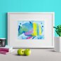 Angel fish Painting Nautical Original Artwork Watercolor Painting Marine Art