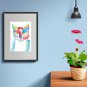 Cat Painting Animal Original Art Watercolor Pop Art Style Artwork Home Decor