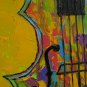 Violin Oil Painting Musical Artwork Music Instrument Art Impasto Modern Art