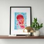 Jellyfish Painting Nautical Original Art Watercolor Painting Marine Art Sea