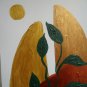 Original Painting Minimalist Art Leaves Abstract Gold Acrylic Minimal Artwork