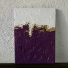 Gold Leaf Painting Impasto Original Art Abstract Sculpture Painting On Canvas
