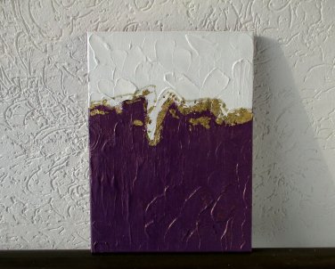Gold Leaf Painting Impasto Original Art Abstract Sculpture Painting On Canvas