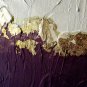 Gold Leaf Painting Impasto Original Art Abstract Sculpture Painting On Canvas