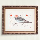 Sparrow Painting Bird Original Art Songbird Watercolor Artwork Wildlife Nature