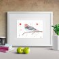 Sparrow Painting Bird Original Art Songbird Watercolor Artwork Wildlife Nature