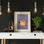 Original  Painting Hummingbird  Art Bird  Silhouette Artwork Sunset Small  Art