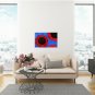 Red Sunflowers Painting Floral Original Art Impasto Flower Artwork Abstract