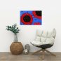 Red Sunflowers Painting Floral Original Art Impasto Flower Artwork Abstract