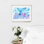 Mermaid Painting Nautical Original Art Seascape Painting Watercolor Small Art