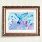 Mermaid Painting Nautical Original Art Seascape Painting Watercolor Small Art