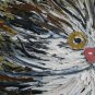 Original Painting Fluffy Cat Art Pet Lovers Art Cat Portrait Artwork