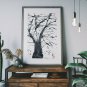 Old Tree Painting U-Sin Original Art &ETH;&iexcl;hinese Watercolor Painting Oriental Gift