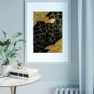 Gold Leaf Painting Impasto Original Art Gold Foil Sculpture Painting On Panel