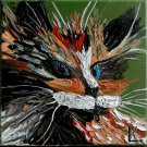Cat Painting Animal Original Art Cat Impasto Painting Pet Portrait Canvas Art.