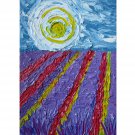 Provence Painting Impasto Lavender Original Art France Landscape Lavender Flower