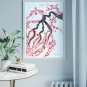 Sakura Painting Original Watercolor Art Pink Floral Artwork Japanese Art Cherry