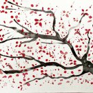 Original Painting  Cherry Blossom Tree Watercolor  Art  Sakura  Asian Blossoms