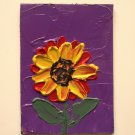 Original  ACEO  Sunflower  Painting   Floral  Miniature  Abstract Flower Art